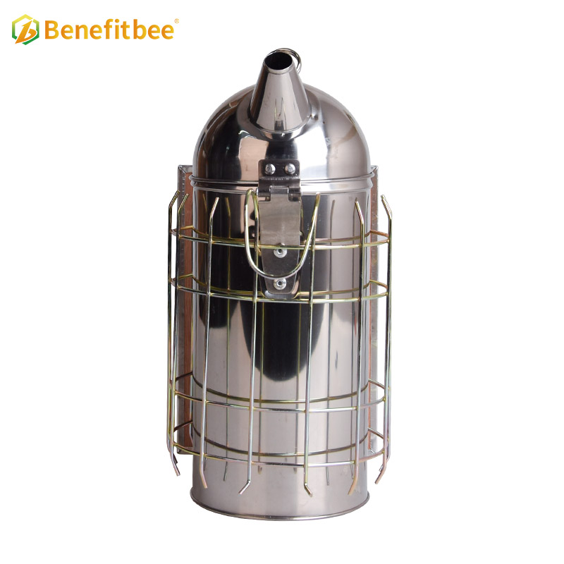 Honey Keeper Bee Hive Smoker Stainless Steel with Heat Shield Beekeeping Beehive Equipment