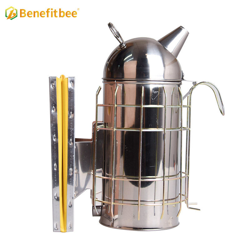 Honey Keeper Bee Hive Smoker Stainless Steel with Heat Shield Beekeeping Beehive Equipment