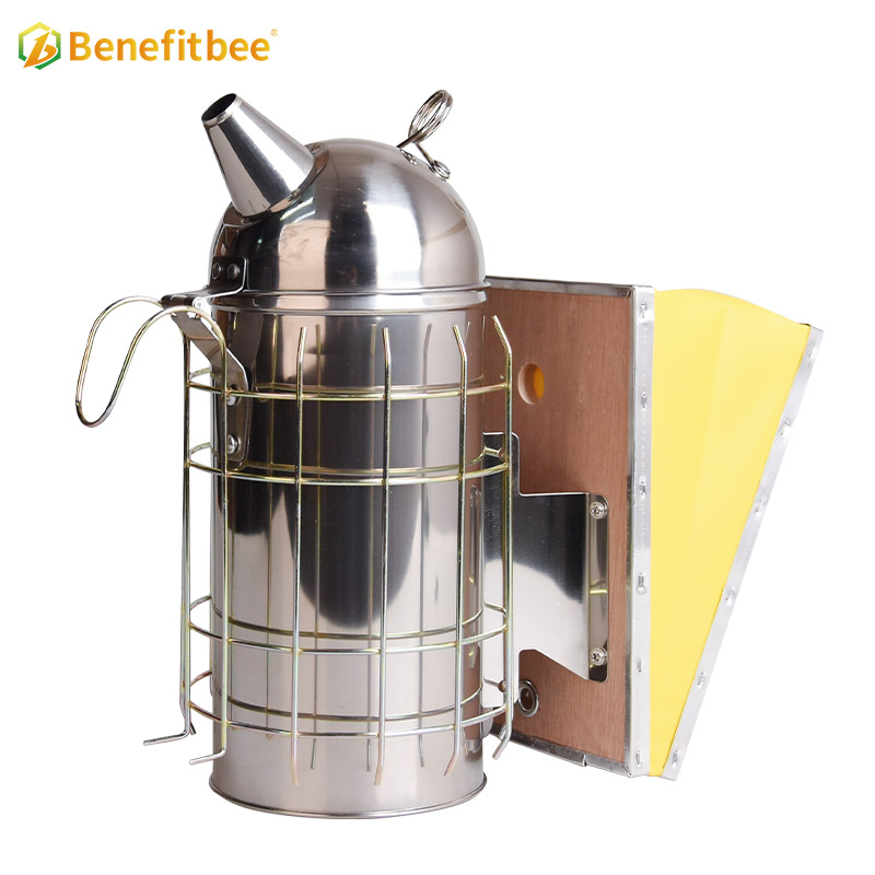 Honey Keeper Bee Hive Smoker Stainless Steel with Heat Shield Beekeeping Beehive Equipment