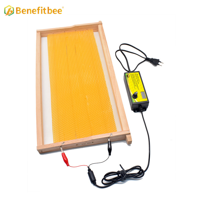 Adjustable voltage beekeeping bee hive frame wire embedder