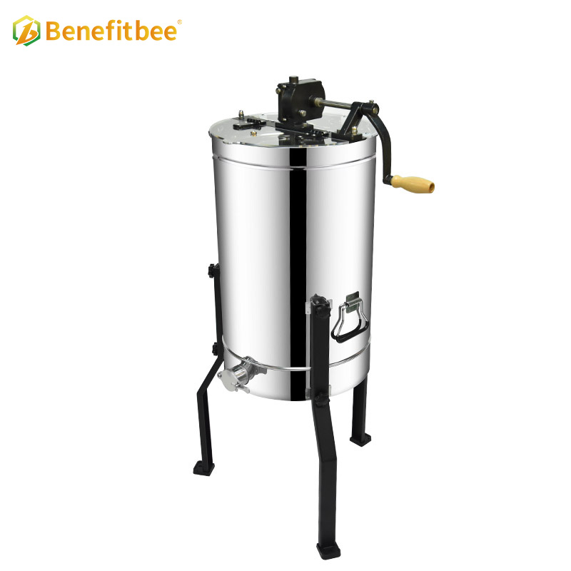 Seamless manual honey centrifuge 2 frames manual honey extractor