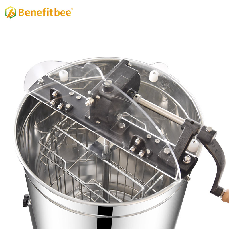 Seamless manual honey centrifuge 2 frames manual honey extractor